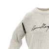 calligraphic print sweater