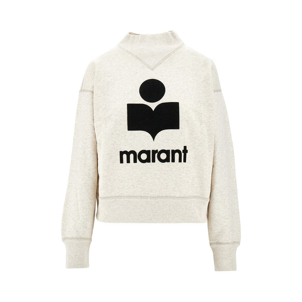 moby sweatshirt with flocked logo