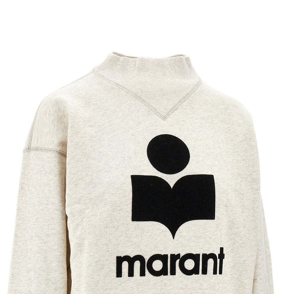 moby sweatshirt with flocked logo