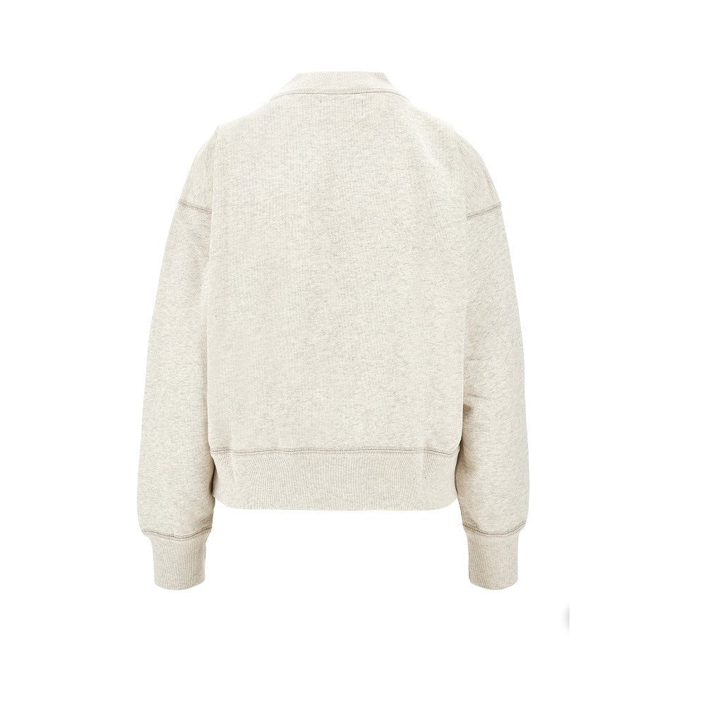 moby sweatshirt with flocked logo