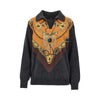 wool sweater with printed silk intarsia
