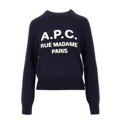 terry-stitch logo wool sweater
