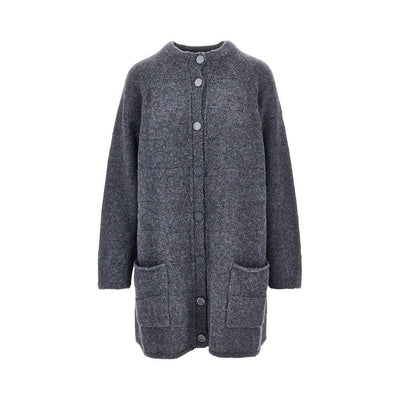 alpaca-blend long cardigan