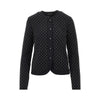 ottoman knit crewneck cardigan