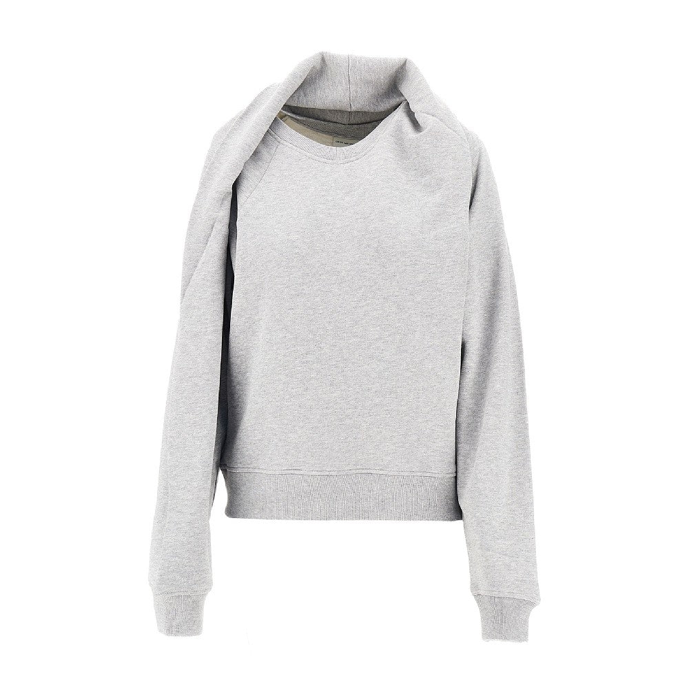 DRIES VAN NOTEN XS draped crewneck sweatshirt
