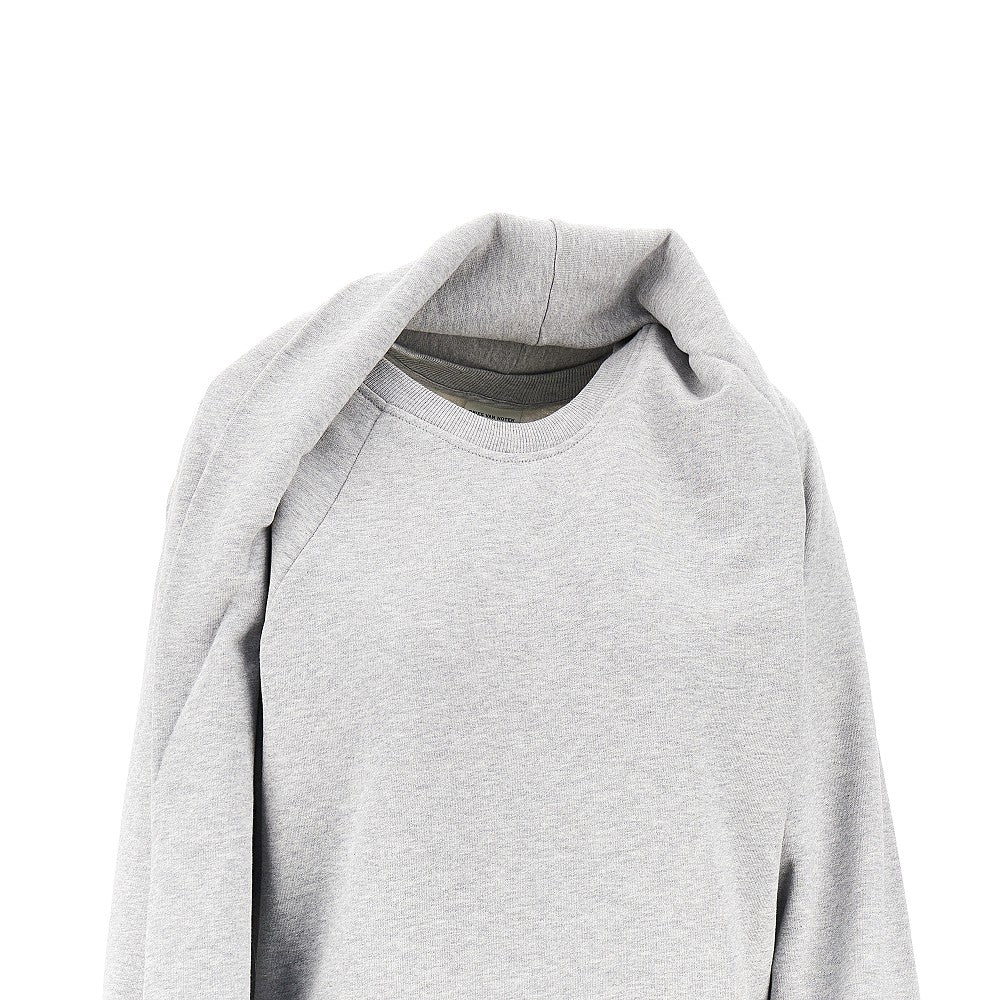 DRIES VAN NOTEN XS draped crewneck sweatshirt