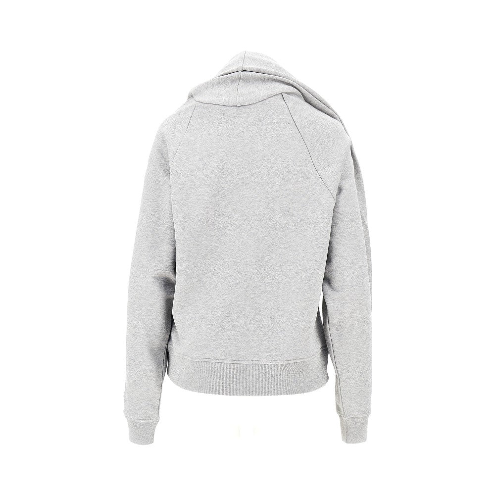 draped crewneck sweatshirt