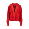 suede leather cardigan