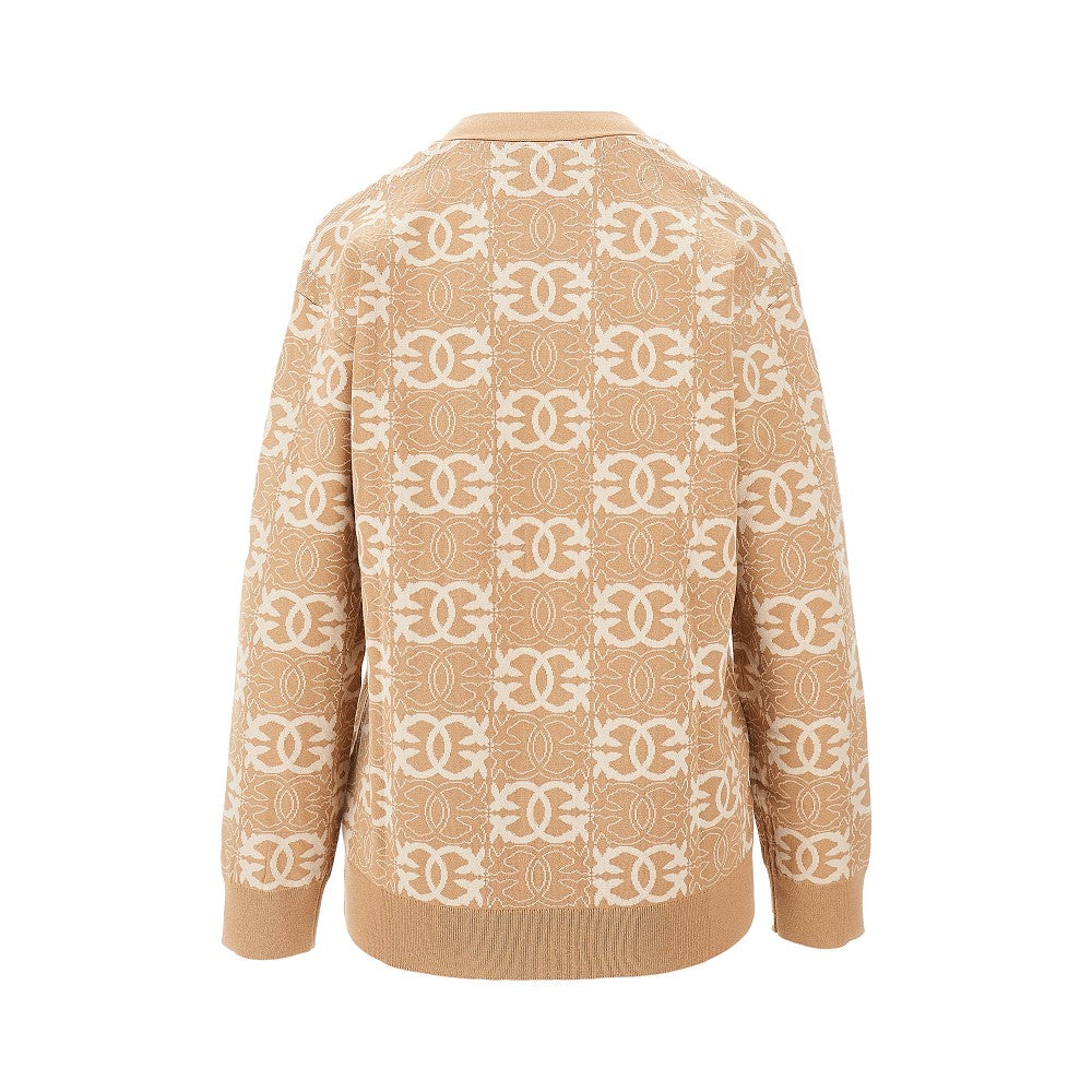 PINKO XS jacquard viscose-blend cardigan