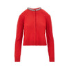 wool-blend cardigan with crystals