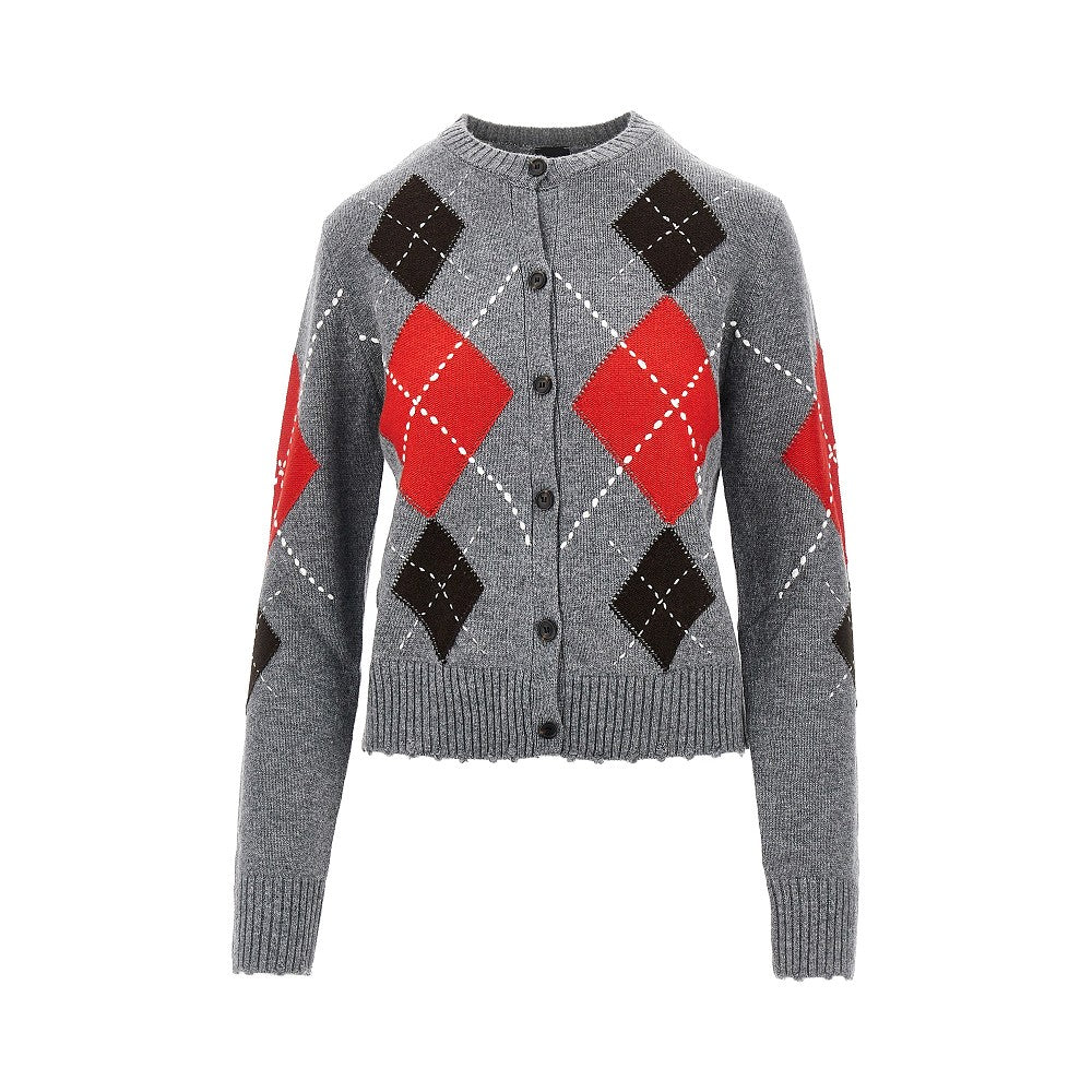 wool and cashmere knitted cardigan