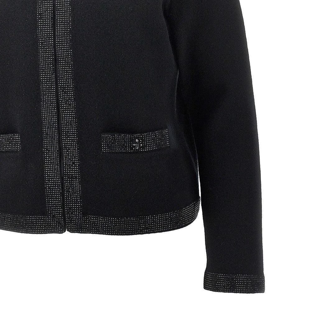 kendra wool-blend knitted cardigan