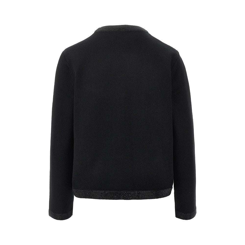 kendra wool-blend knitted cardigan