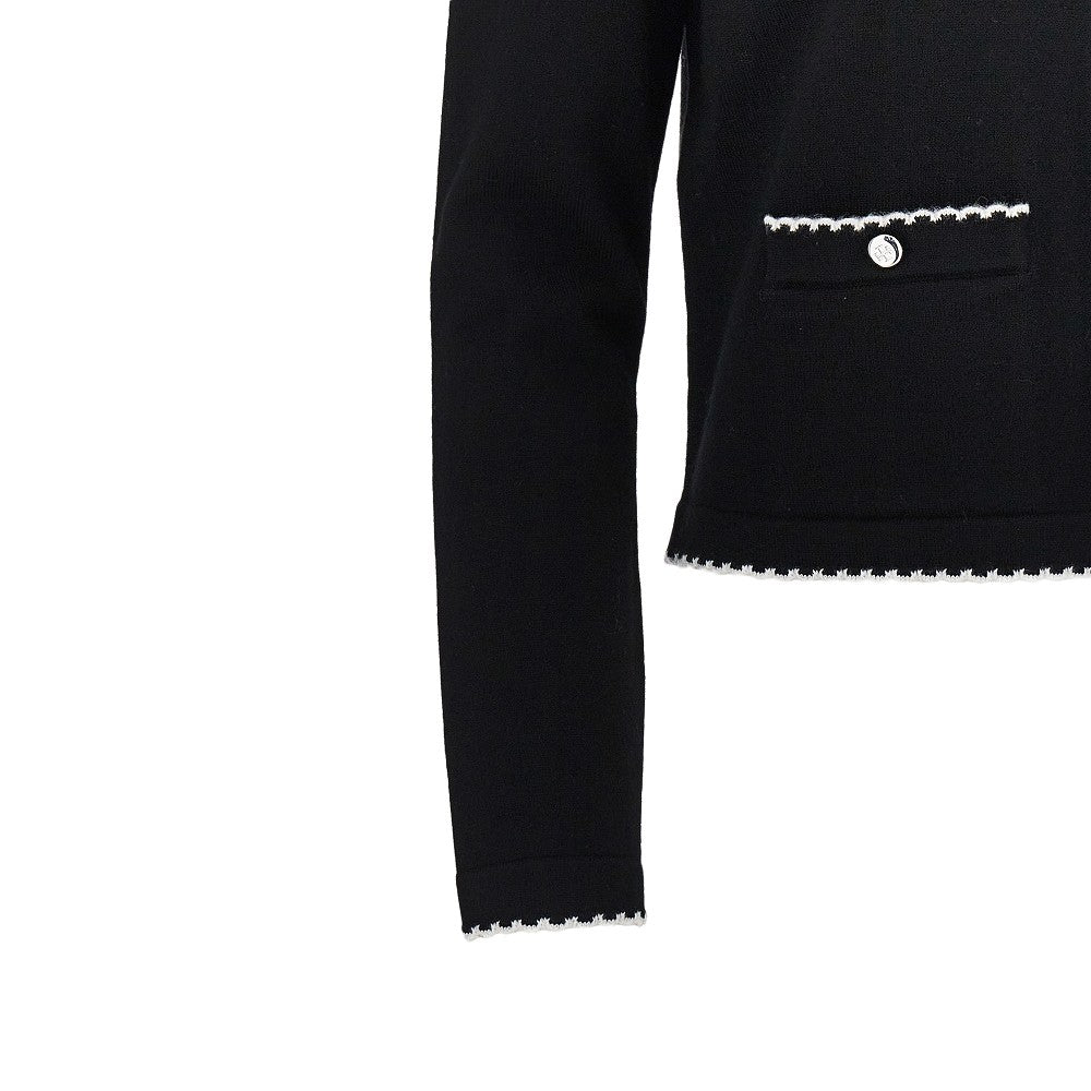 TORY BURCH S kendra cardigan with scalloped edges