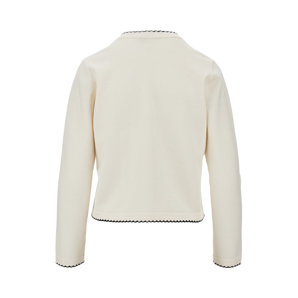 kendra cardigan with scalloped edges