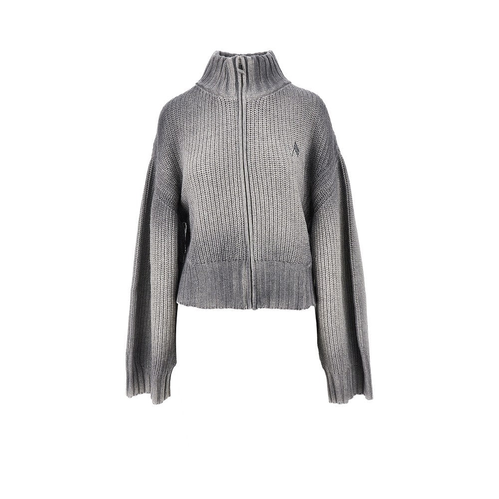 THE ATTICO 40 faded wool and cashmere cardigan