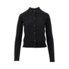 wool-blend cardigan with collar