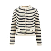 MAX MARA WEEKEND S cotton-blend striped knitted cardigan