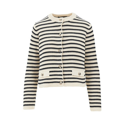 MAX MARA WEEKEND S cotton-blend striped knitted cardigan