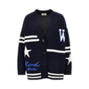 knitted cardigan with logo