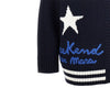 knitted cardigan with logo