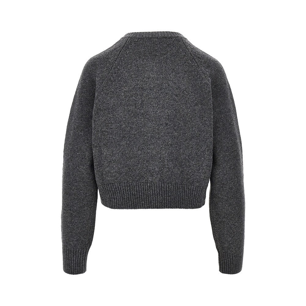 wool short cardigan