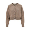 wool short cardigan