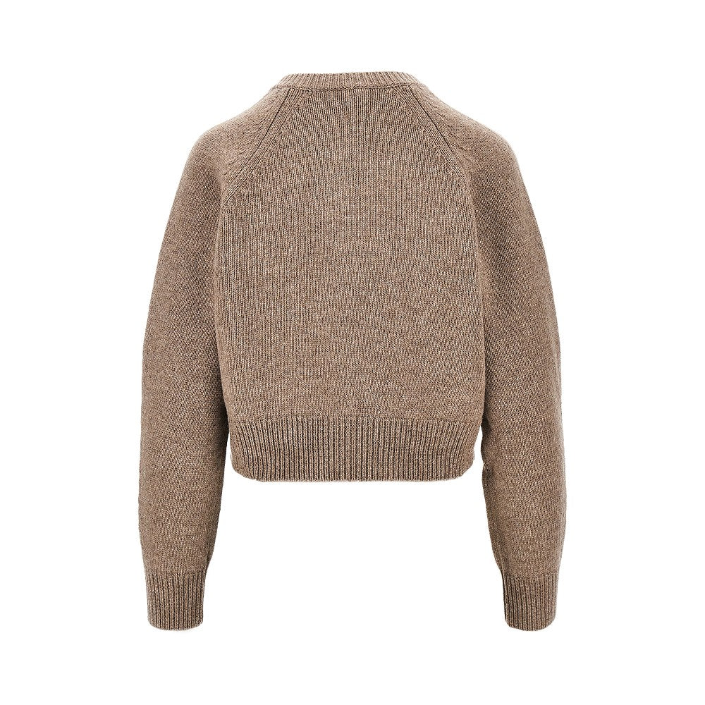 wool short cardigan