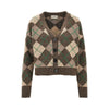 wool-blend argyle cardigan