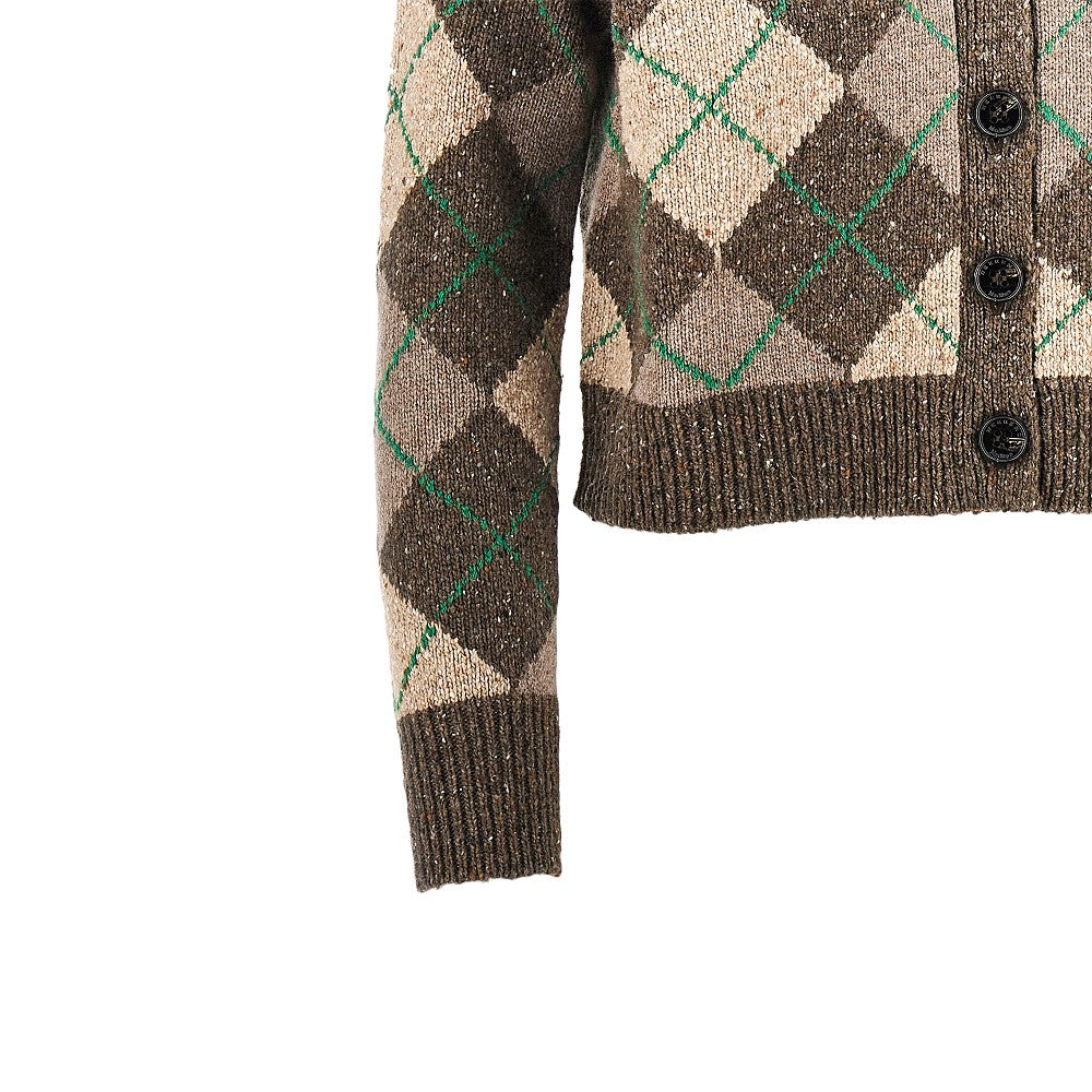 MAX MARA WEEKEND XS wool-blend argyle cardigan