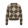 wool-blend argyle cardigan