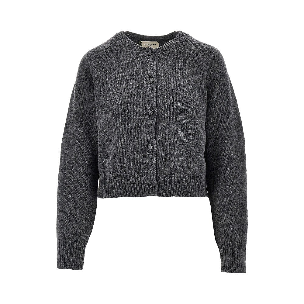 wool short cardigan