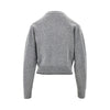 logo embroidery wool and cashmere cardigan