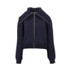 stretch wool full-zip cardigan