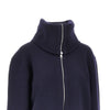 stretch wool full-zip cardigan