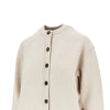 logo intarsia merino wool cardigan