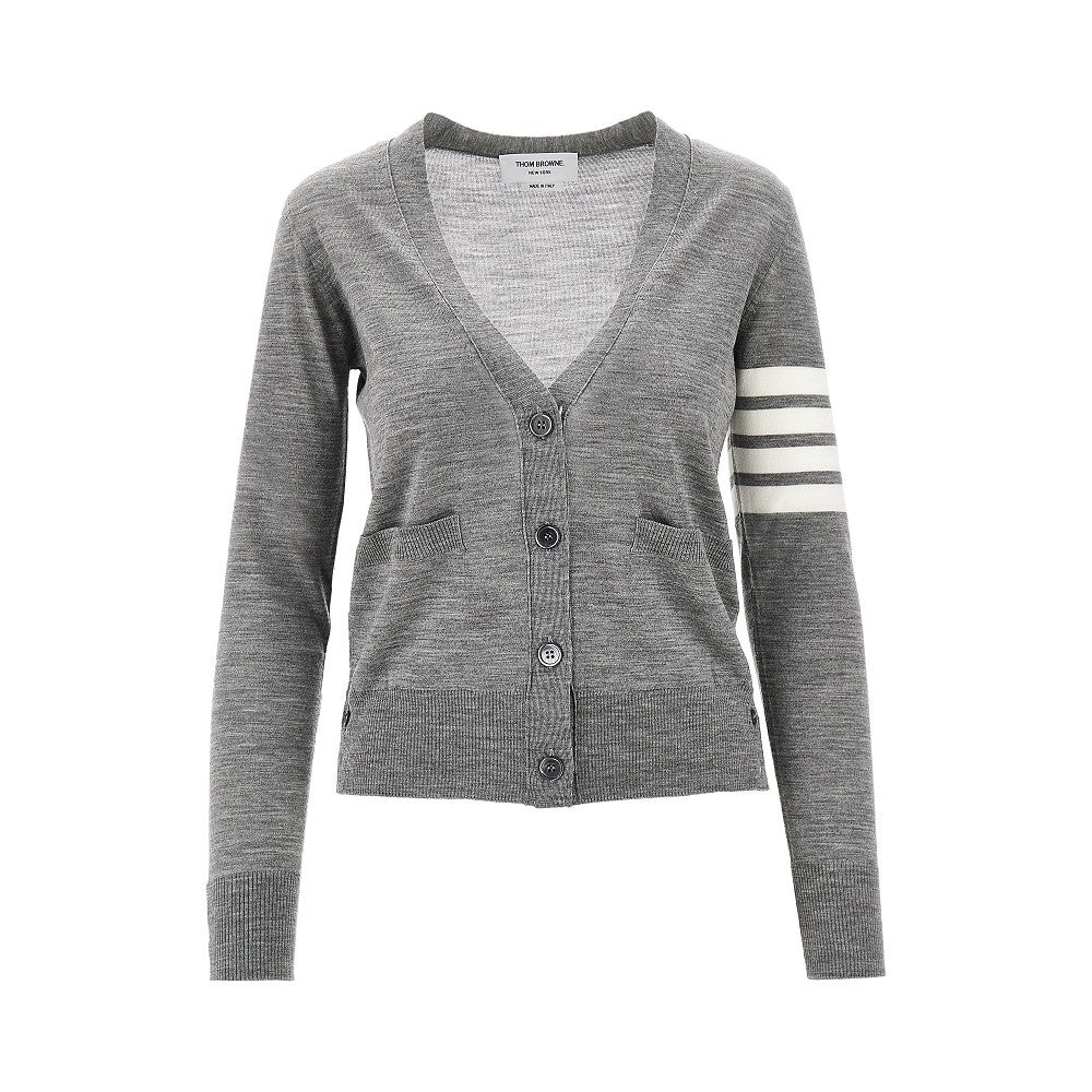 THOM BROWNE 36 4 bar wool cardigan