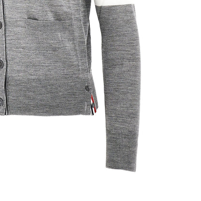 THOM BROWNE 36 4 bar wool cardigan
