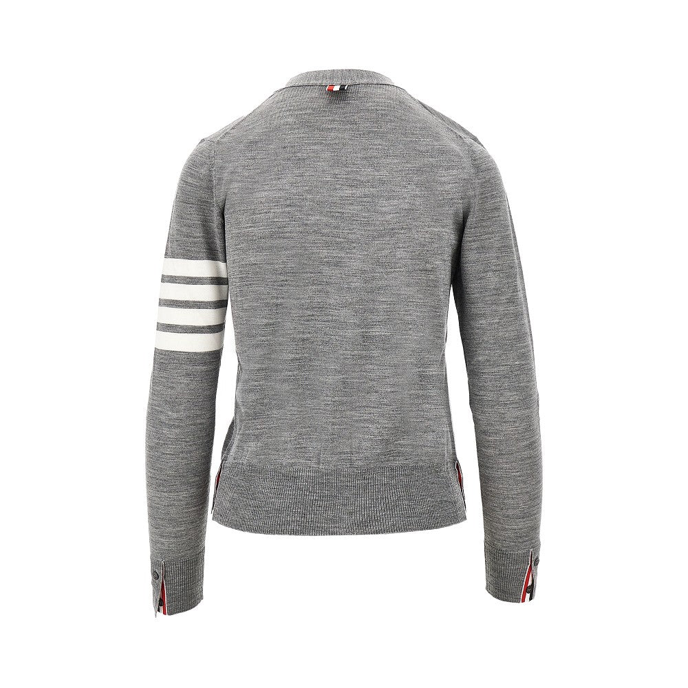 THOM BROWNE 36 4 bar wool cardigan