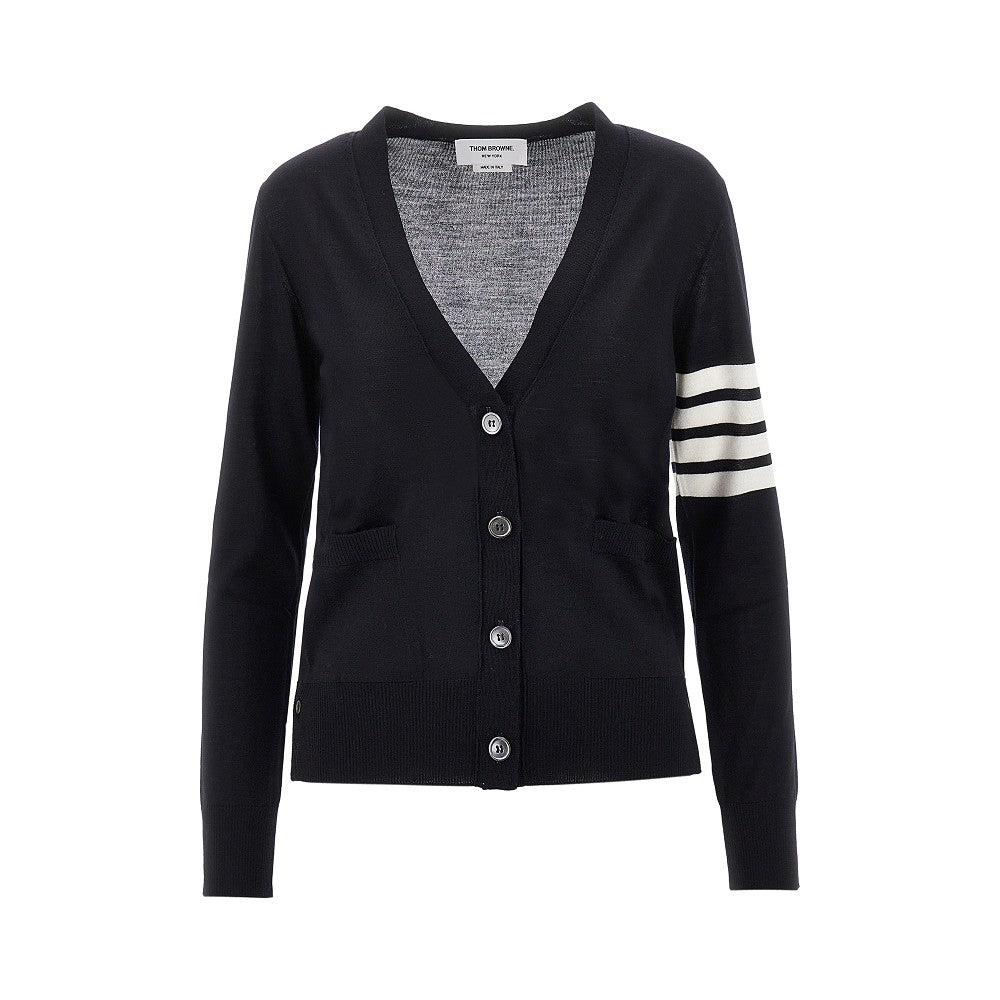 THOM BROWNE 36 4 bar wool cardigan