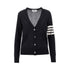 THOM BROWNE 36 4 bar wool cardigan