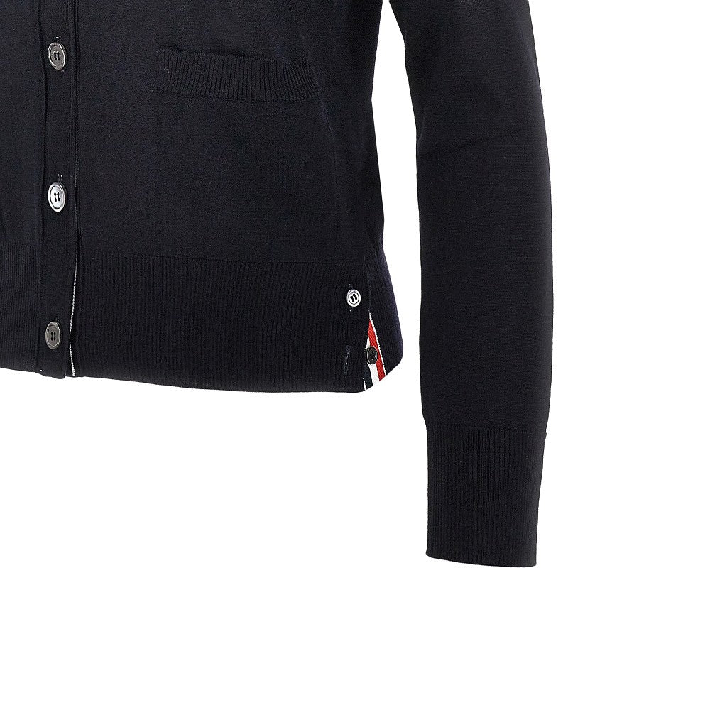 THOM BROWNE 36 4 bar wool cardigan
