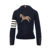 THOM BROWNE 36 lunar new year intarsia wool cardigan