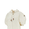 full-zip hoodie with nylon sleeves