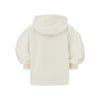 full-zip hoodie with nylon sleeves