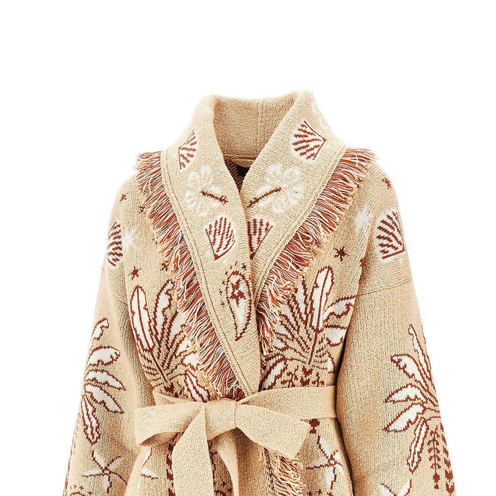 echoes of the island wool blend cardigan