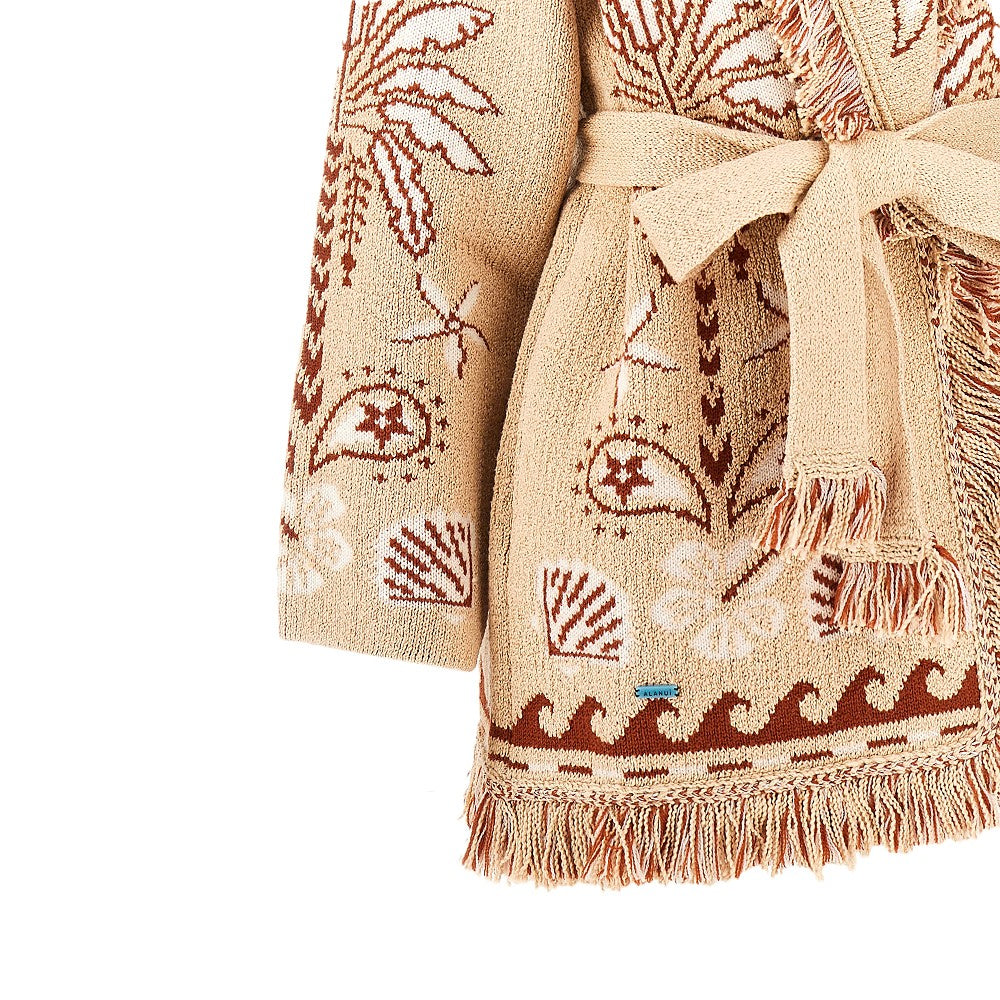 ALANUI XS echoes of the island wool blend cardigan