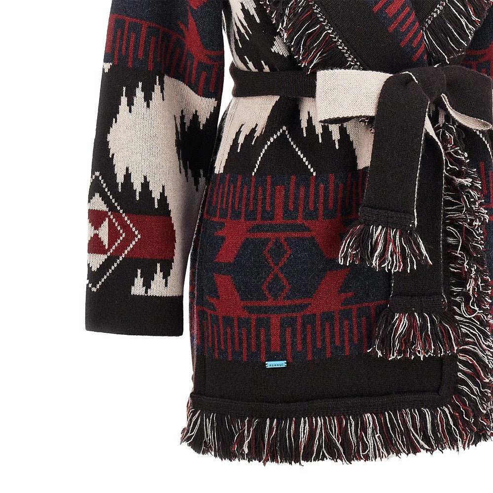 icon jacquard wool cardigan