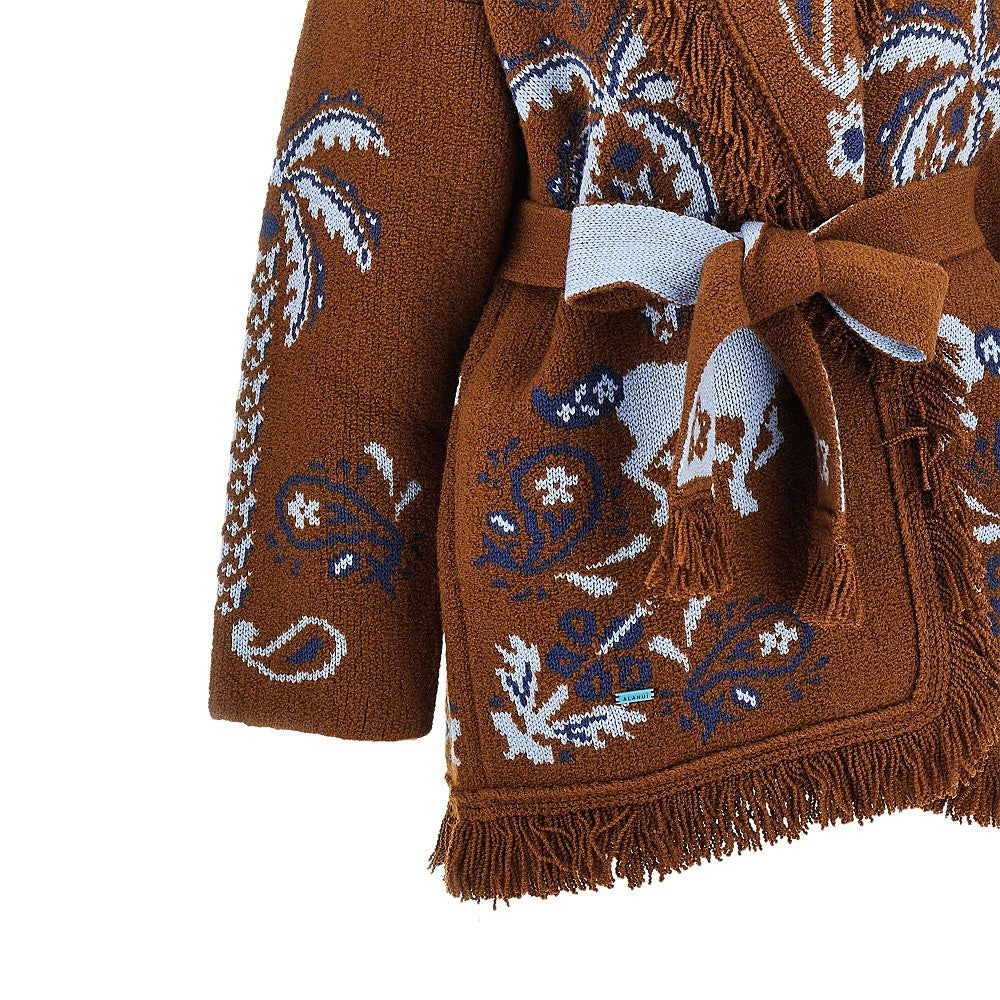 ALANUI S island roots jacquard wool cardigan