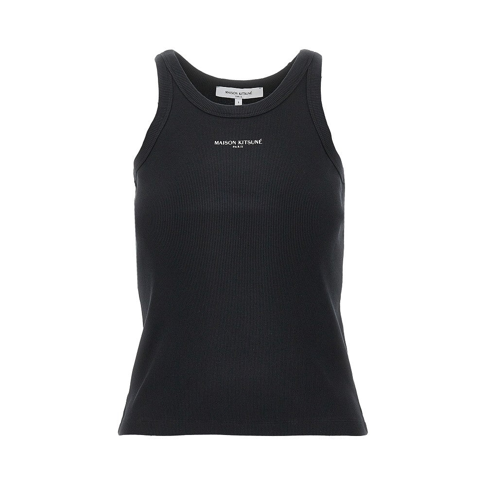 MAISON KITSUNE M logo print ribbed tank top